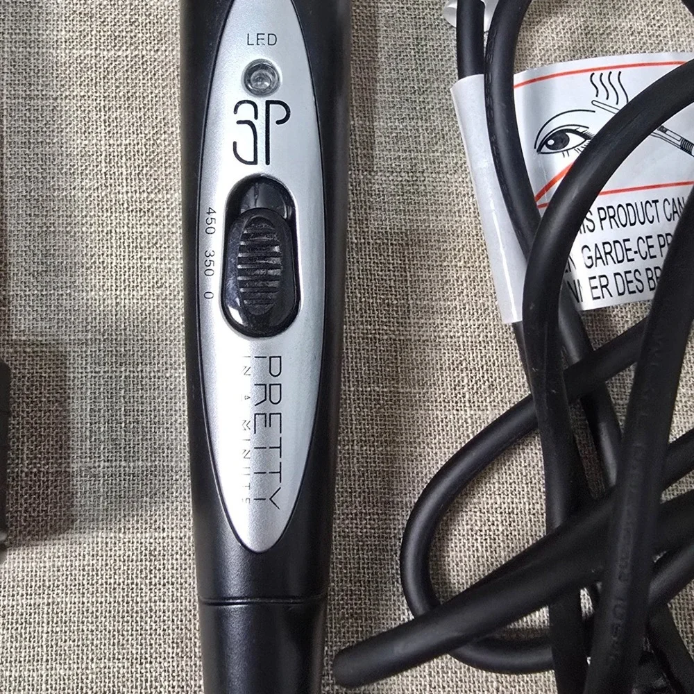 Pretty In A Minute Interchangeable Curling Iron Wand 3 Barrels Titanium‎ Ceramic